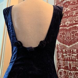 Vintage Crushed Velvet Maxi Dress